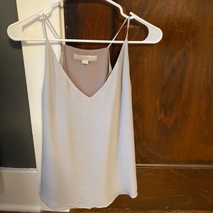 Loft satin cami with chevron print
